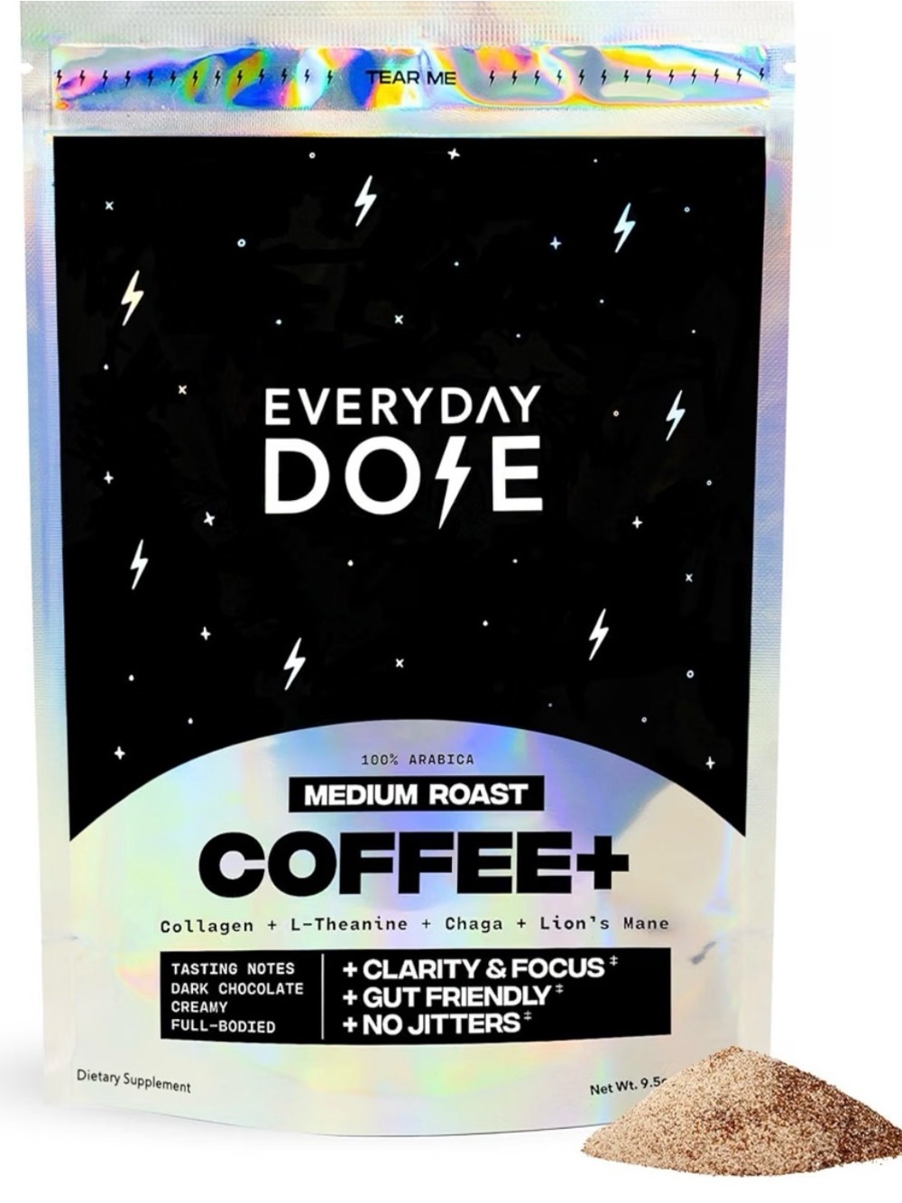 Coffee+ Medium Roast - Black Holographic Bag